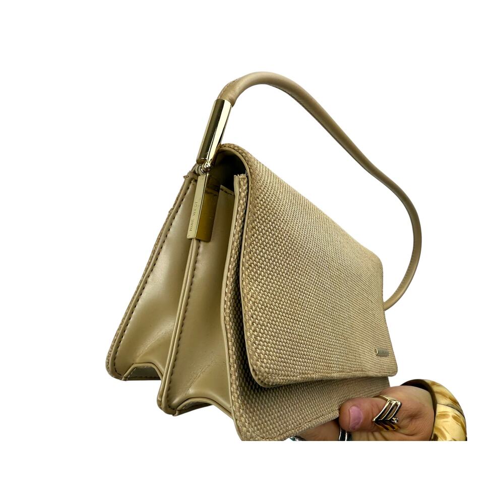 90's NINE WEST beige woven small shoulder bag - Picture 2 of 9